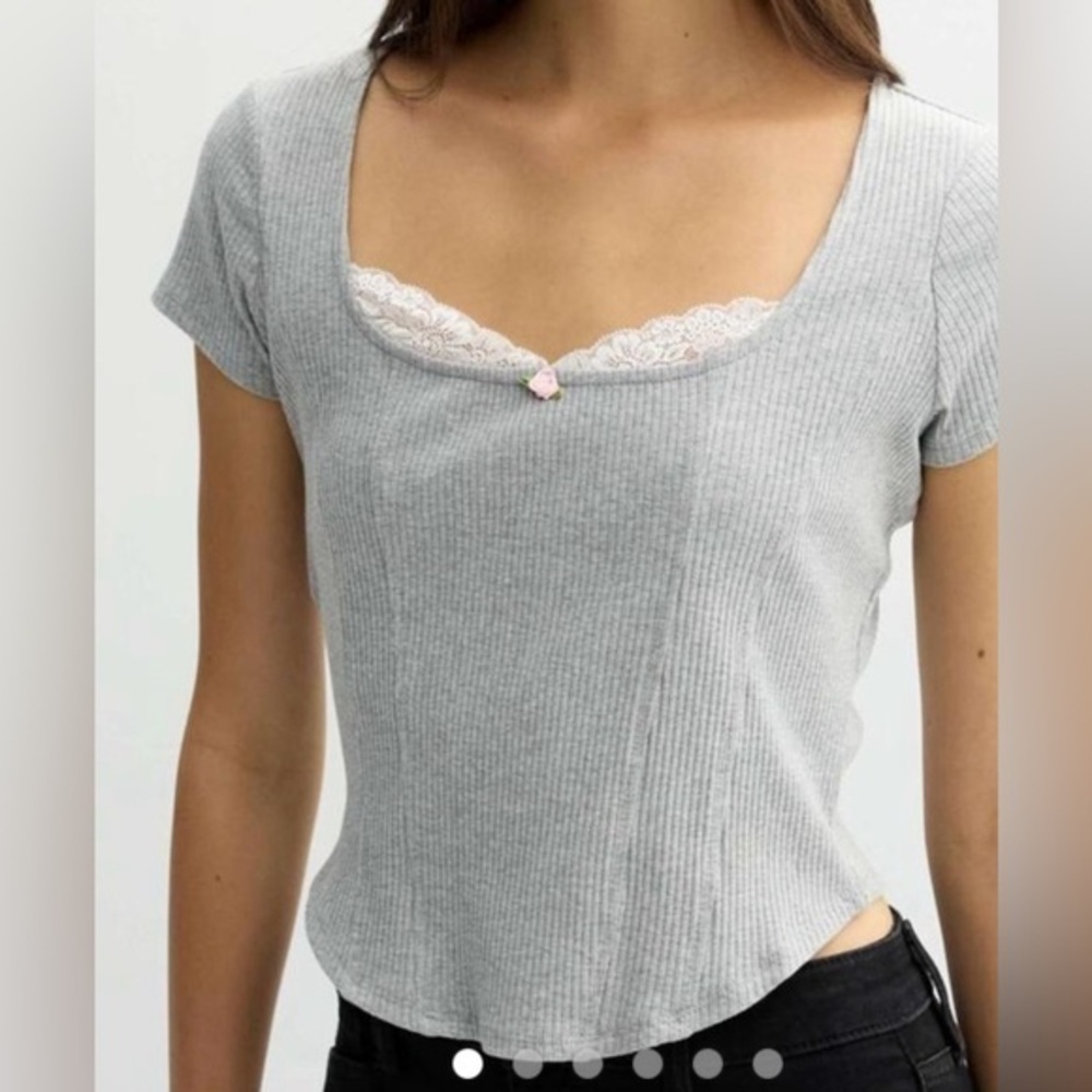 Cute coquette style lace detail corset top new without tag